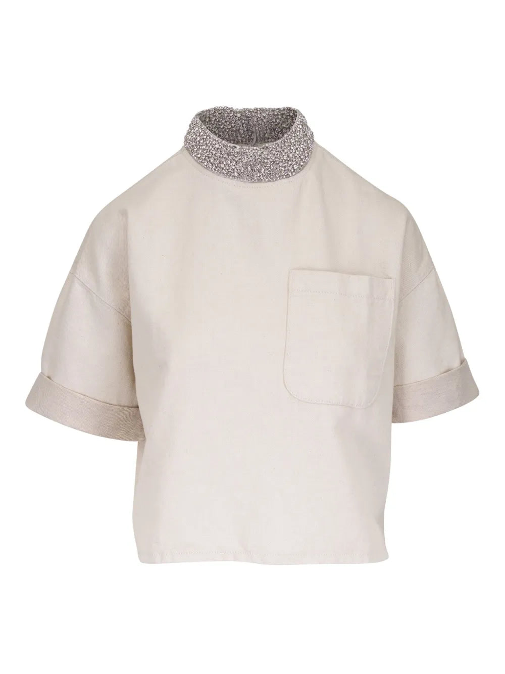 High-Neck Pocketed Top