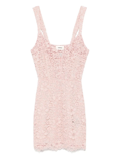 Corded-Lace Mini Dress