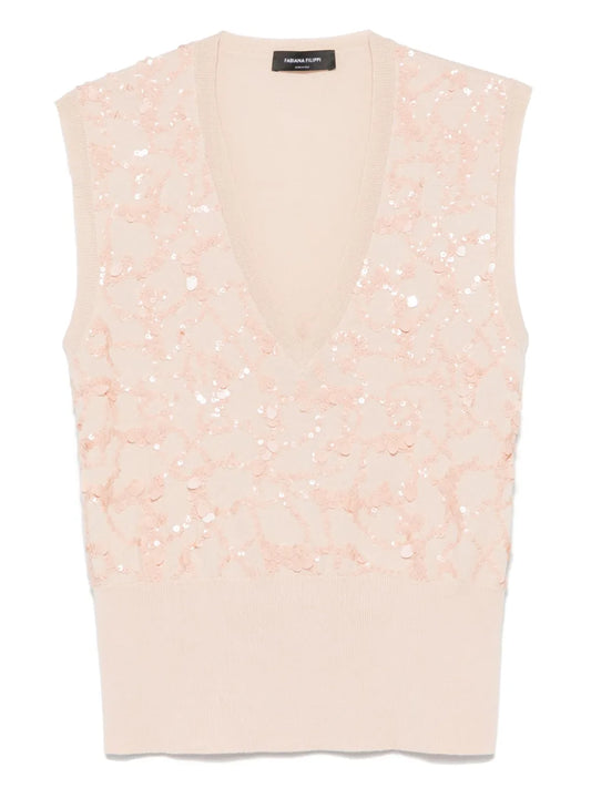Sequin-Embellished Vest