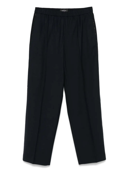 Beaded-Trim Trousers