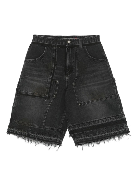 Patchwork Denim Shorts