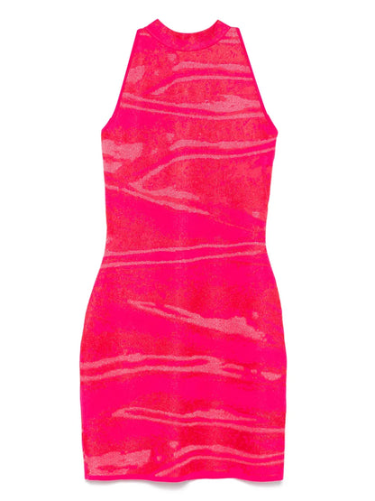 Patterned-Jacquard Mini Dress