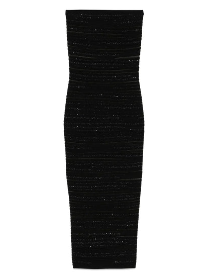 Strapless Knitted Midi Dress