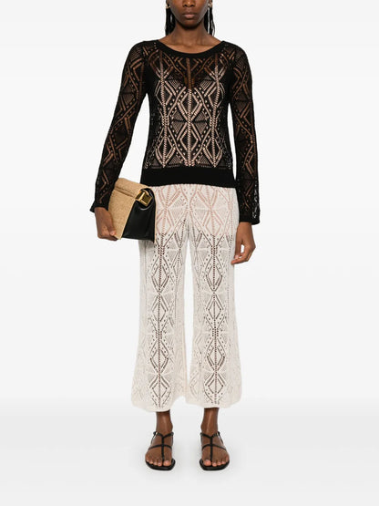Crochet-Knit Top