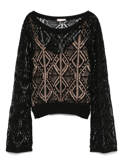 Crochet-Knit Top
