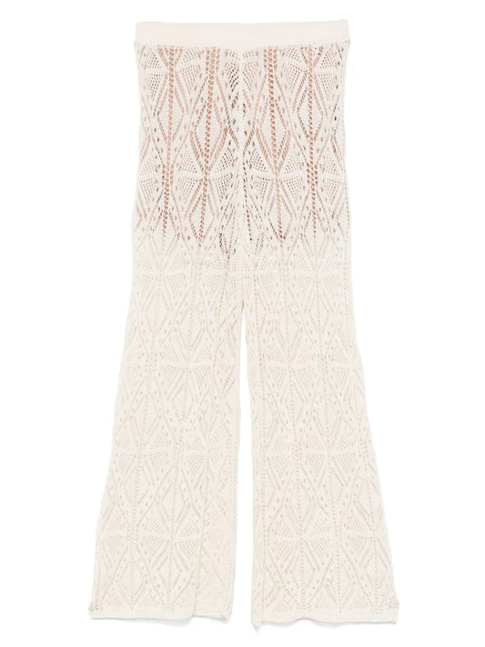 Crochet-Knit Trousers