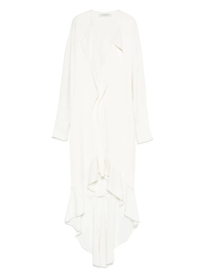 Asymmetric Ruffled Midi Dress