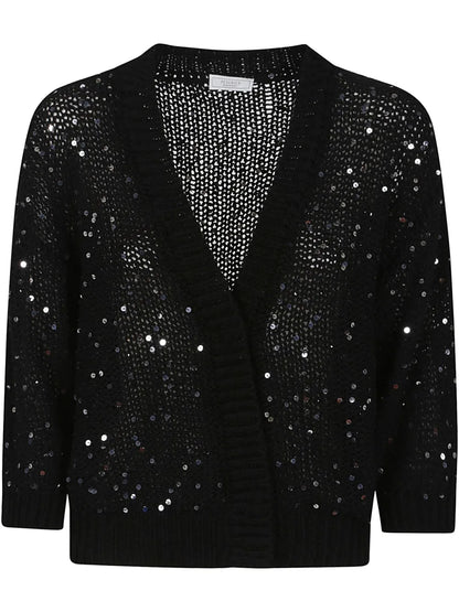 Sequin-Embellished Cardigan