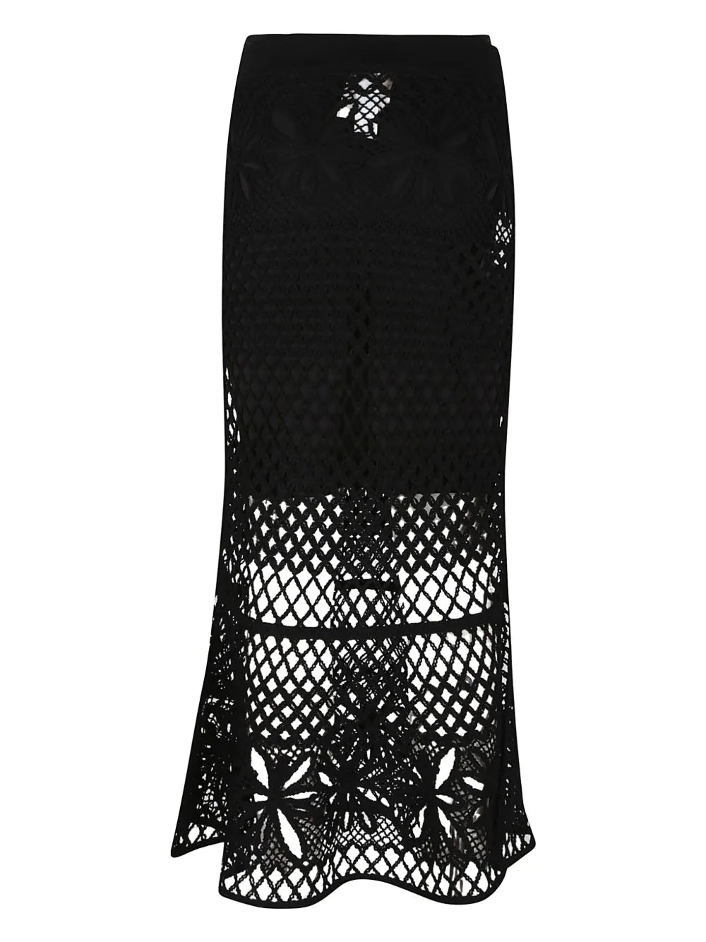 Crochet-Effect Maxi Skirt