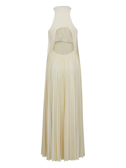 Pleated Halter Dress