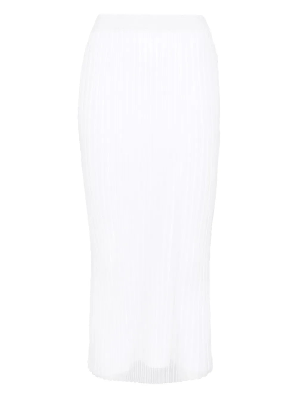 Ribbed-Knit Midi Skirt