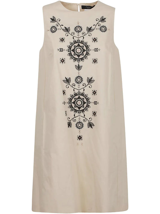 Embroidered Sleeveless Dress