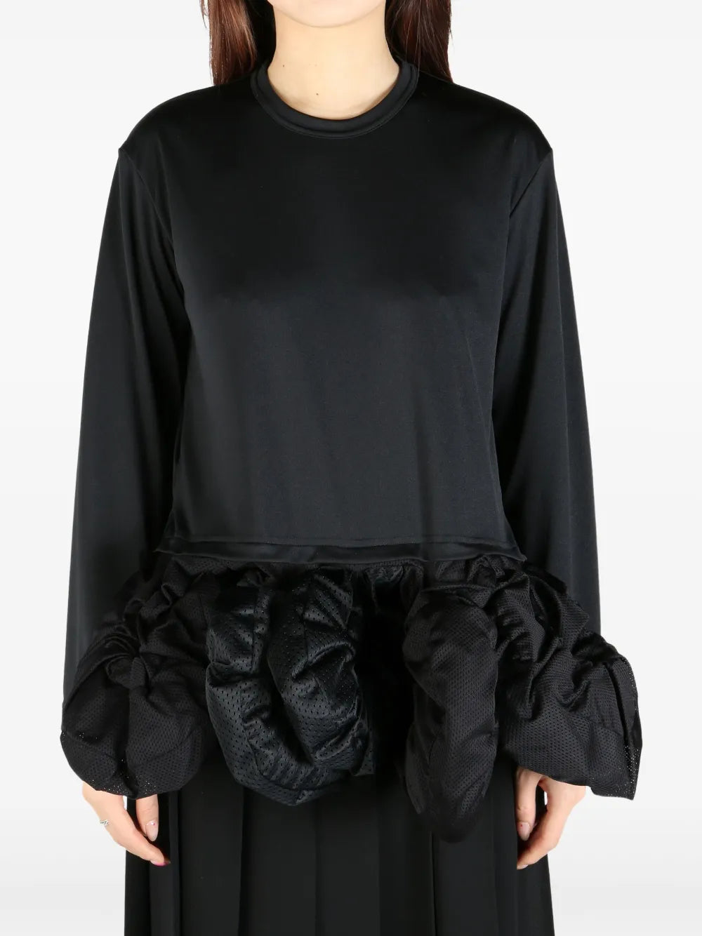 Mesh-Detailing Blouse