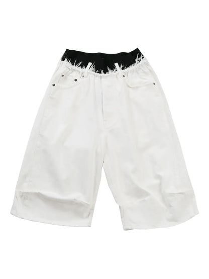 Denim Knee-Lenght Shorts