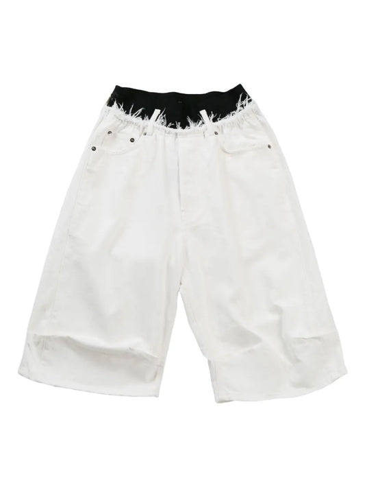 Denim Knee-Lenght Shorts
