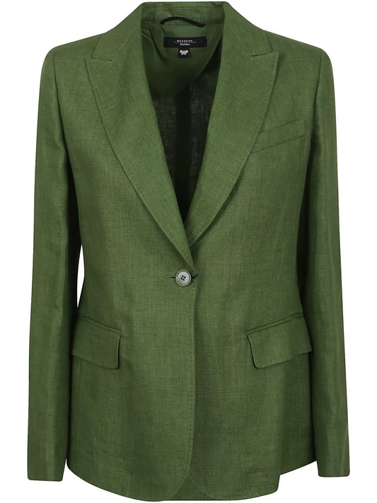 Notched-Lapel Tailored Blazer