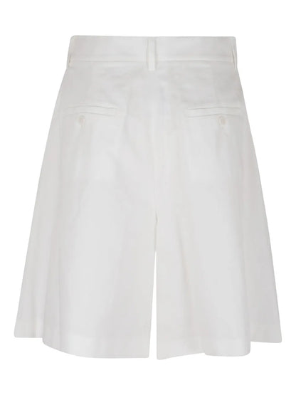 Tailored Pleat-Detail Shorts
