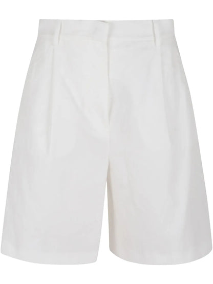 Tailored Pleat-Detail Shorts