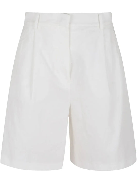 Tailored Pleat-Detail Shorts