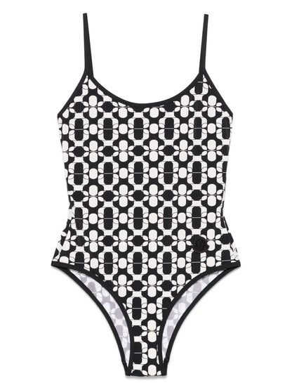 Geometric-Print Swimsuit