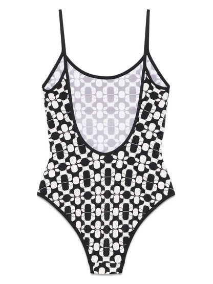 Geometric-Print Swimsuit