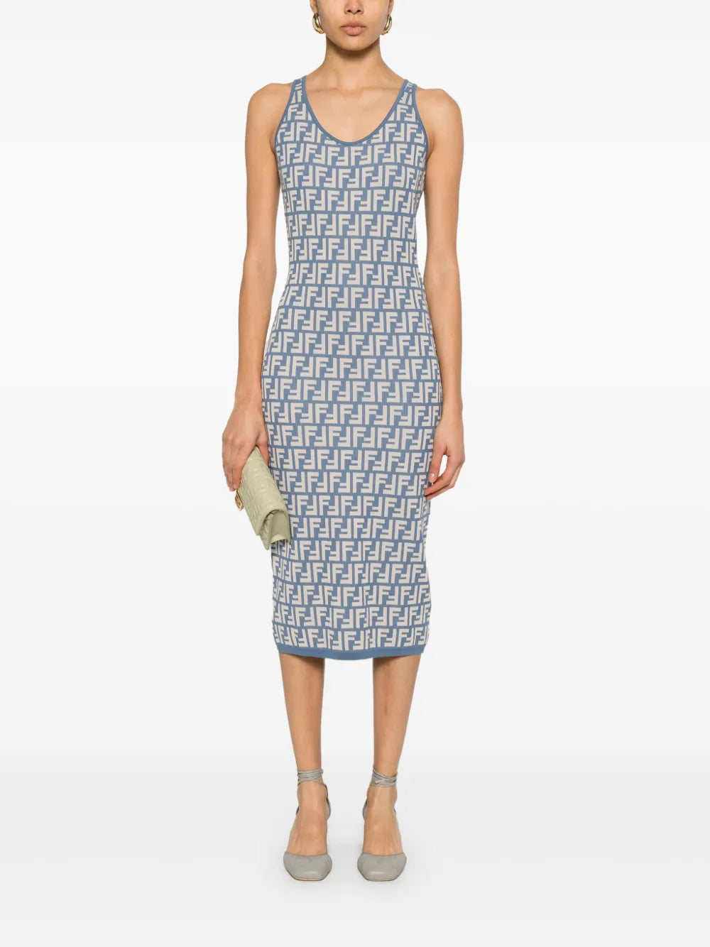 Ff-Jacquard Midi Dress