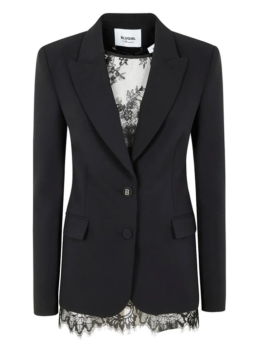 Lace-Detail Blazer