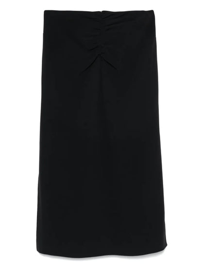 Gathered Midi Skirt