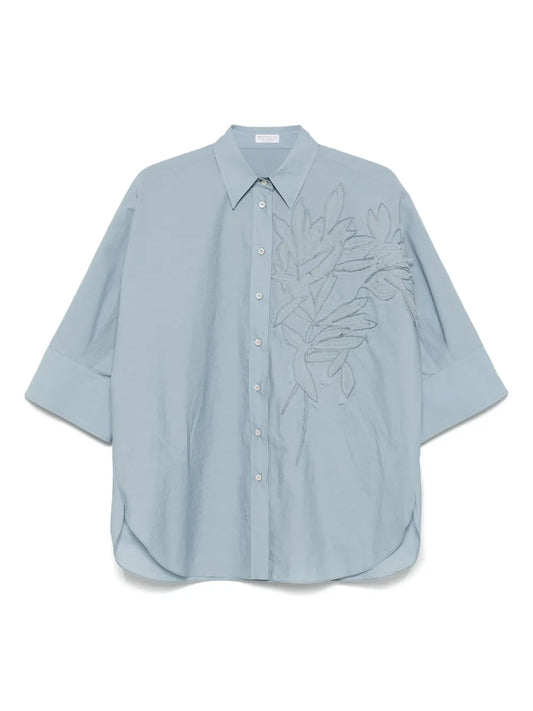 Floral-Detail Shirt