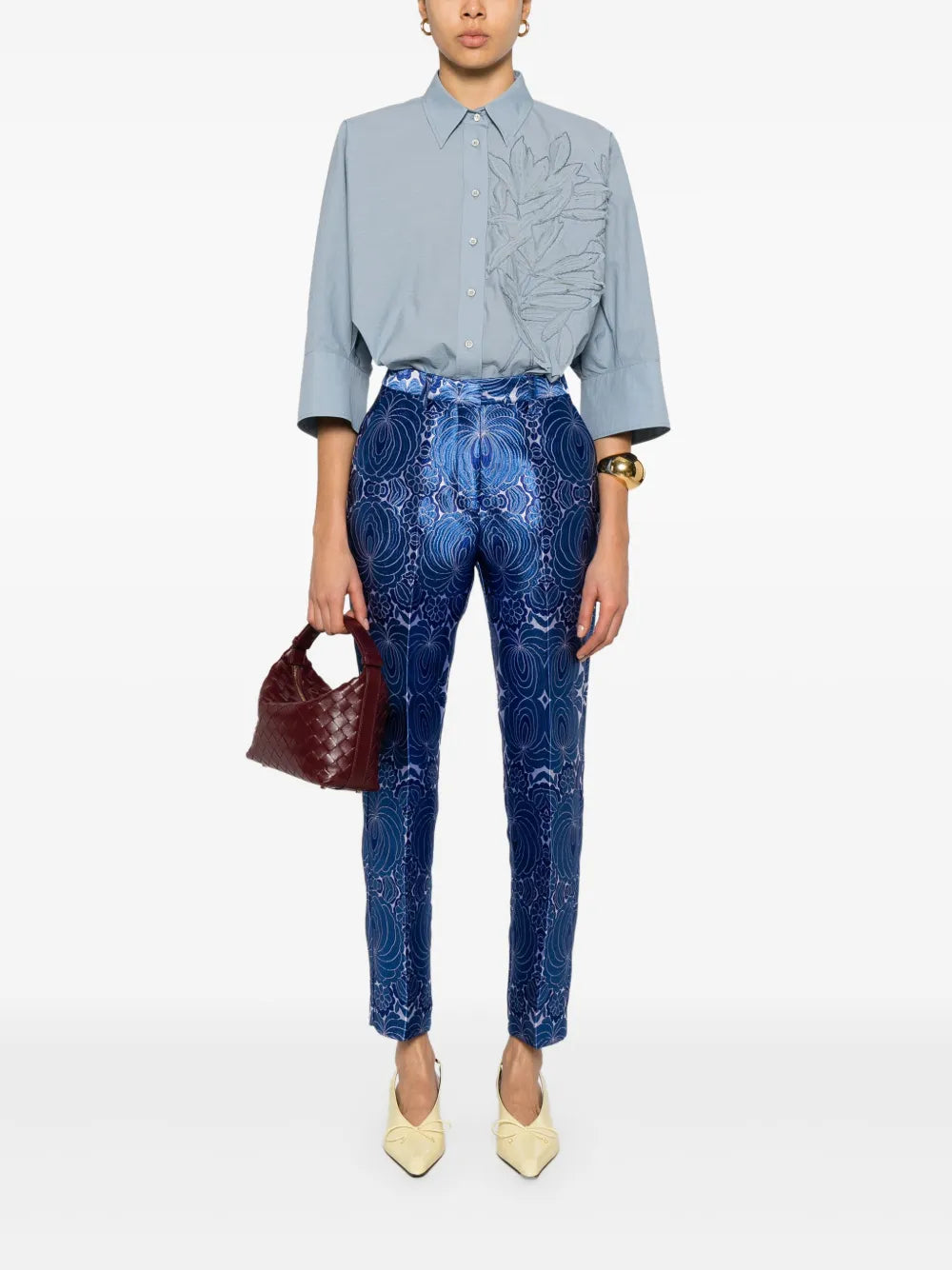 Jacquard-Lace Trousers