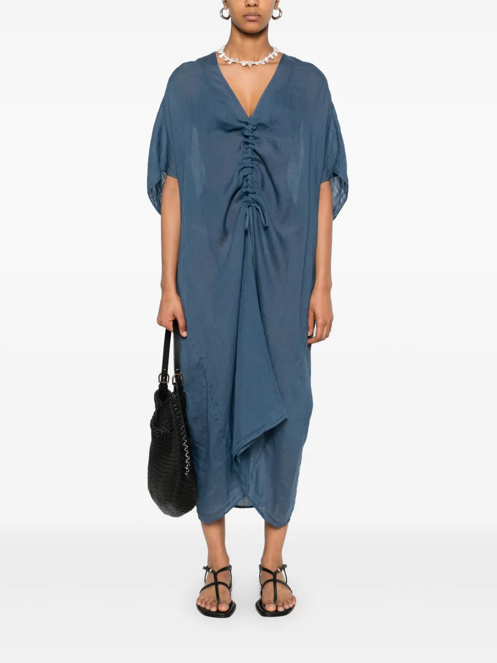 V-Neck Midi Dress
