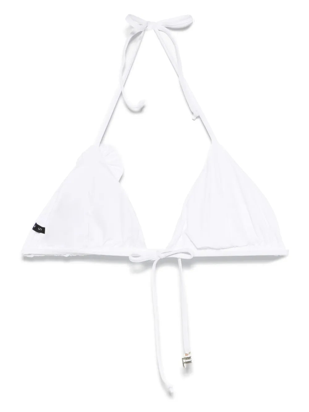 Floral-Appliqué Bikini Top