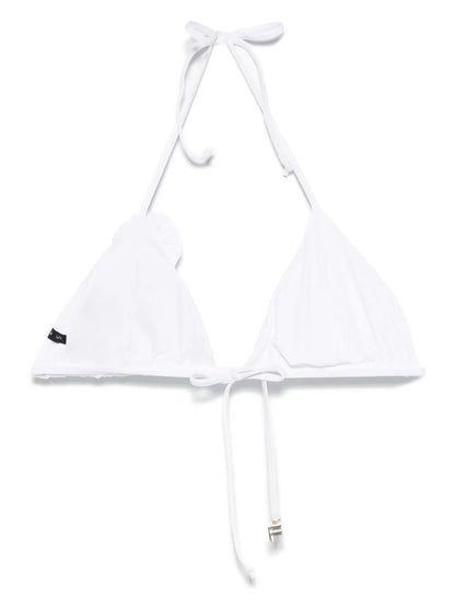 Floral-Appliqué Bikini Top
