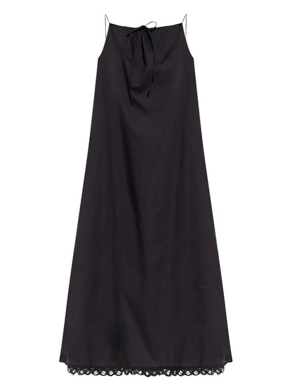 Lace-Trim Maxi Dress