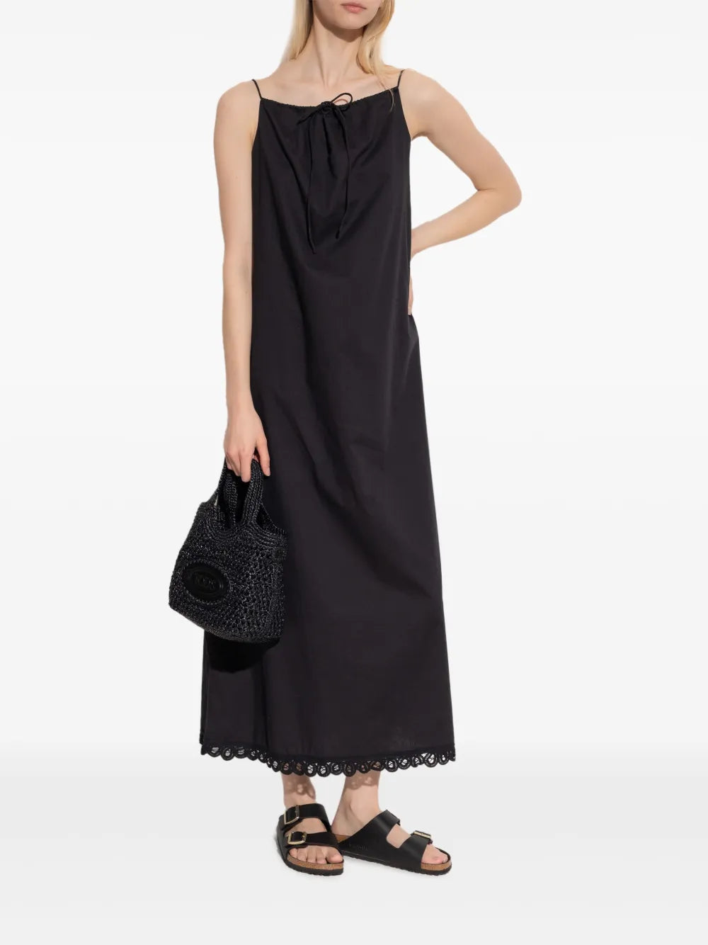 Lace-Trim Maxi Dress