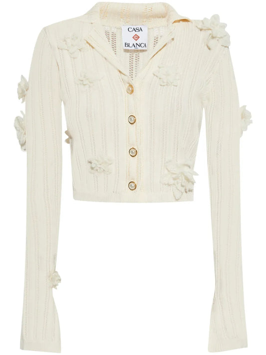 Floral-Appliqué Top