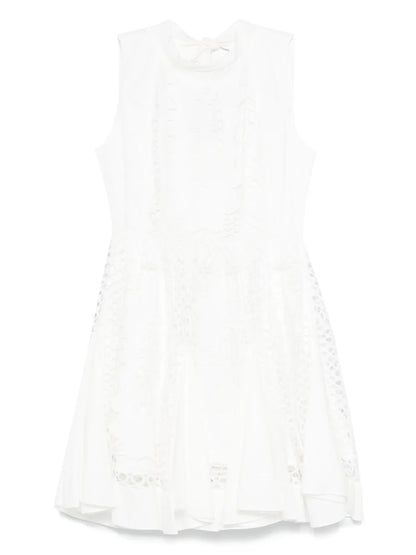 Floral-Embroidery Mini Dress