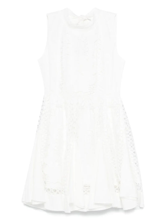 Floral-Embroidery Mini Dress