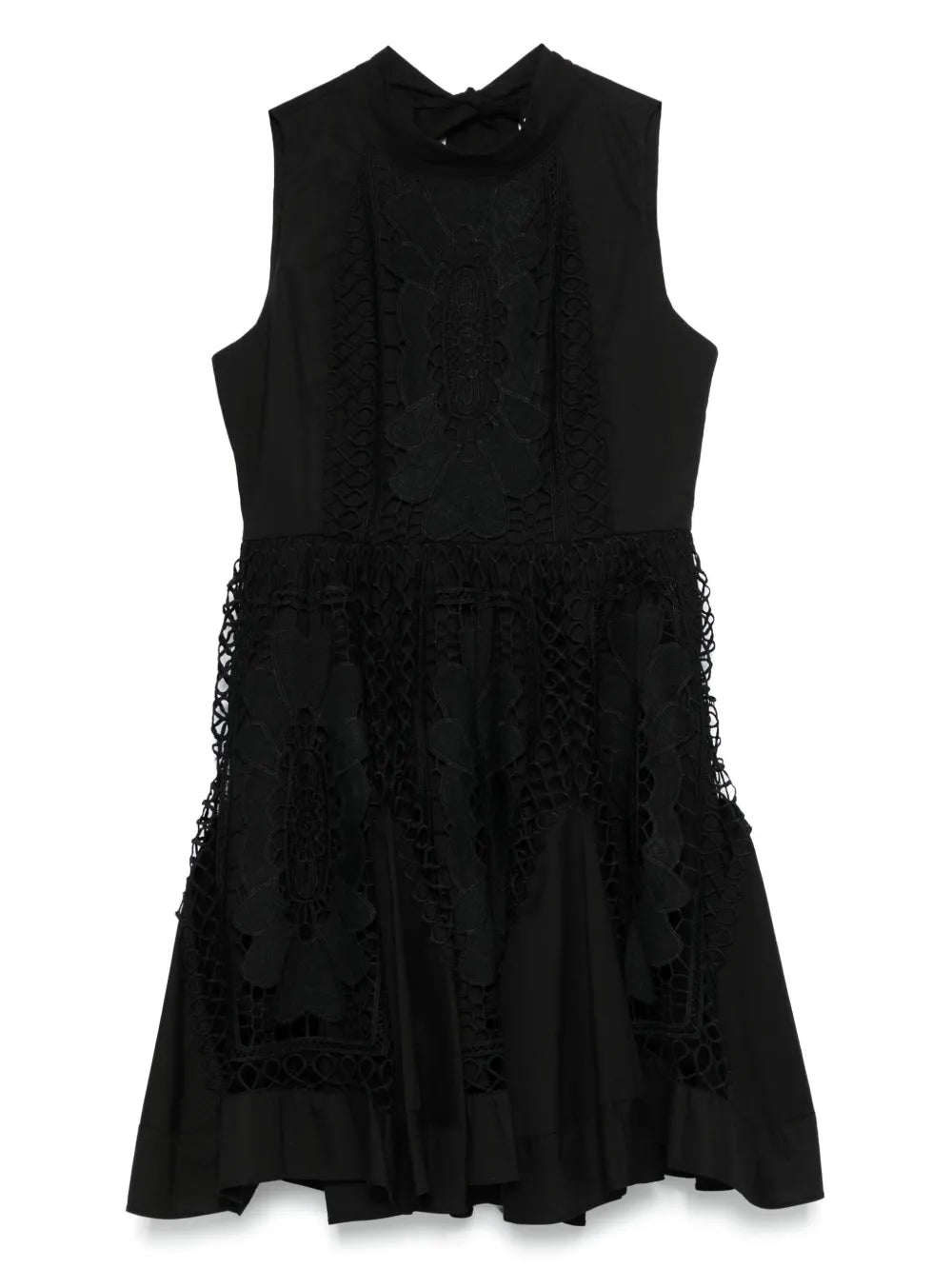 Floral-Embroidery Mini Dress