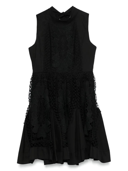 Floral-Embroidery Mini Dress