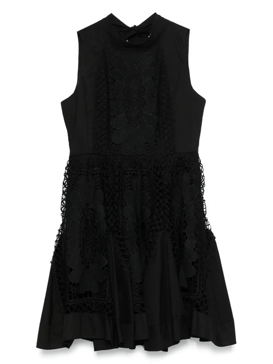 Floral-Embroidery Mini Dress