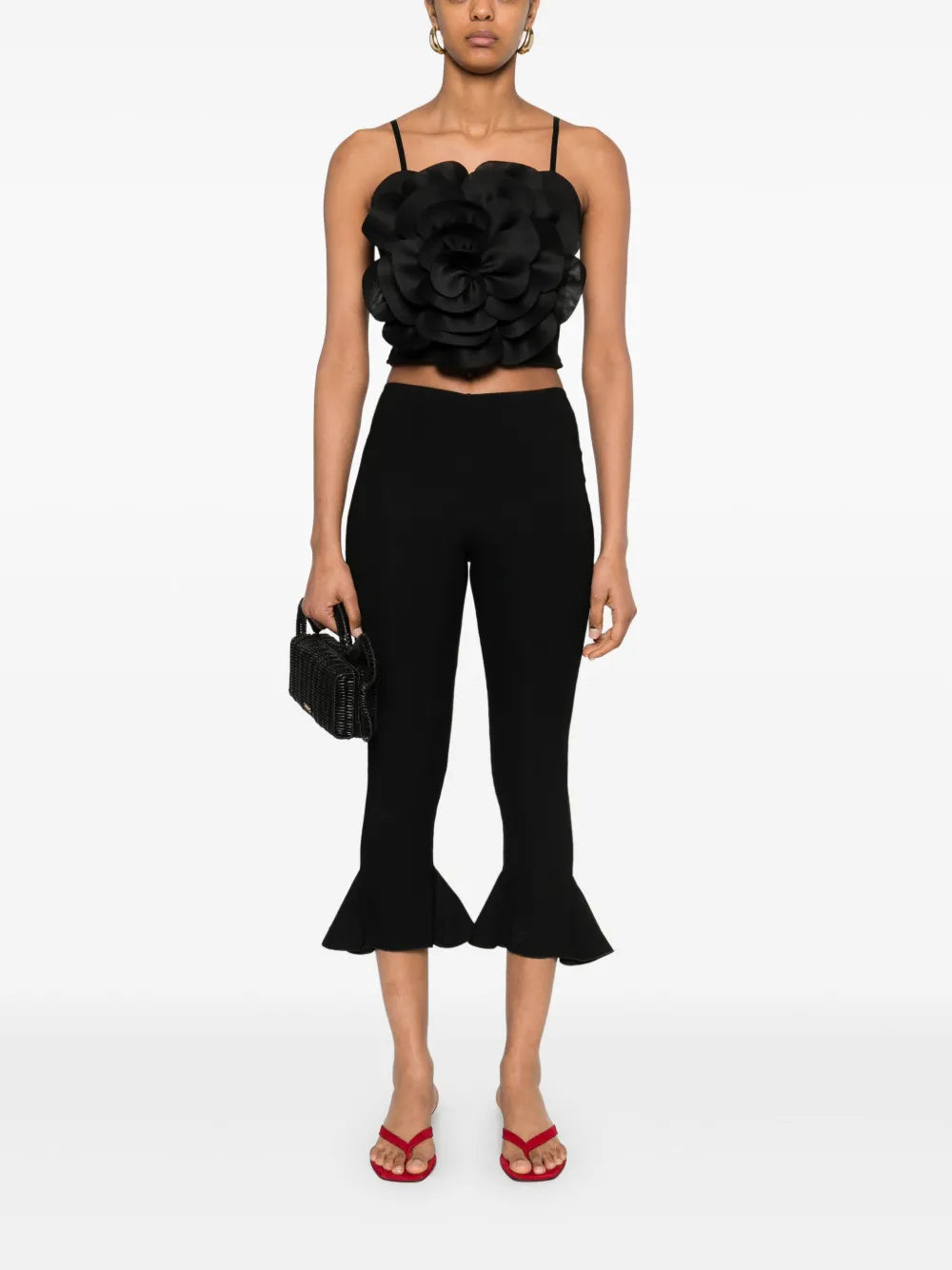 Floral-Appliqué Top