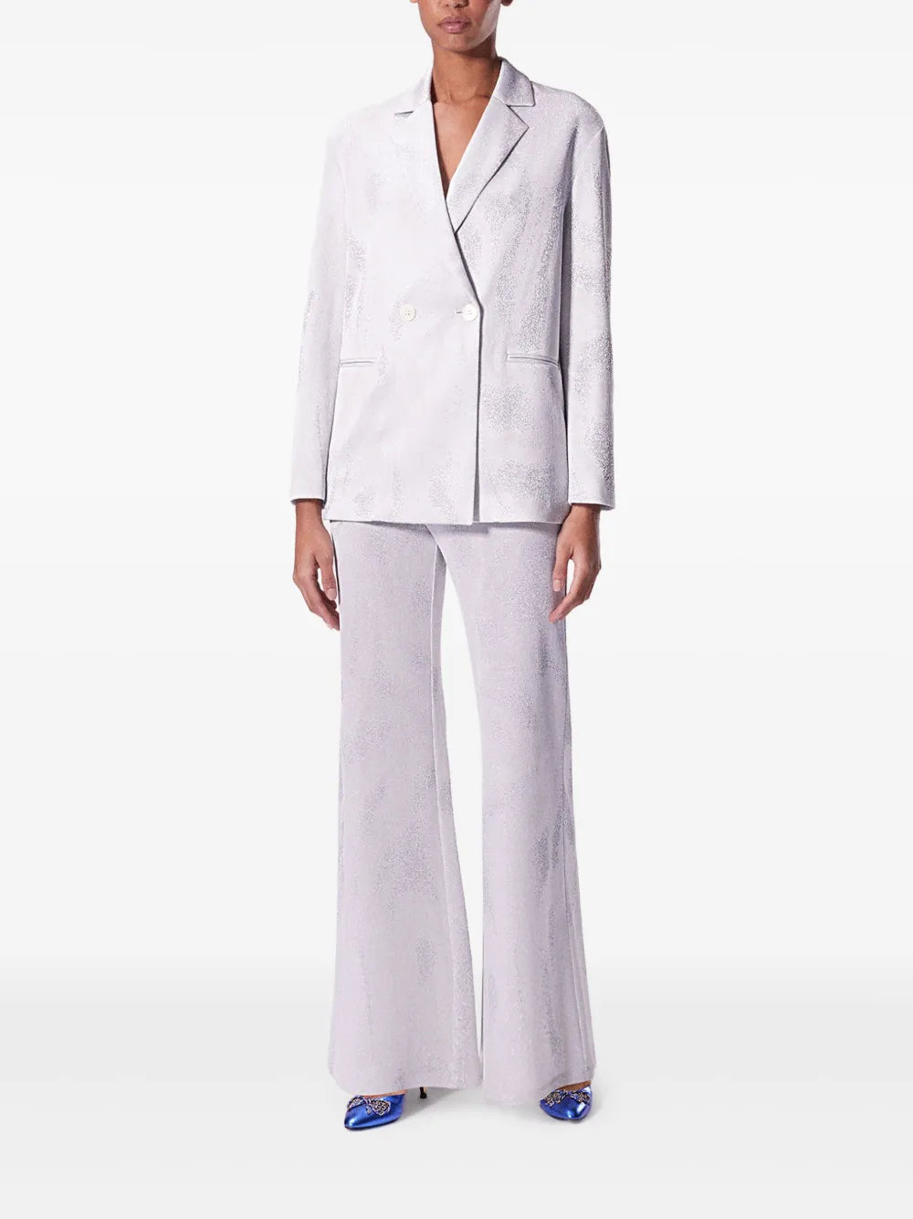 Lurex-Jacquard Trousers