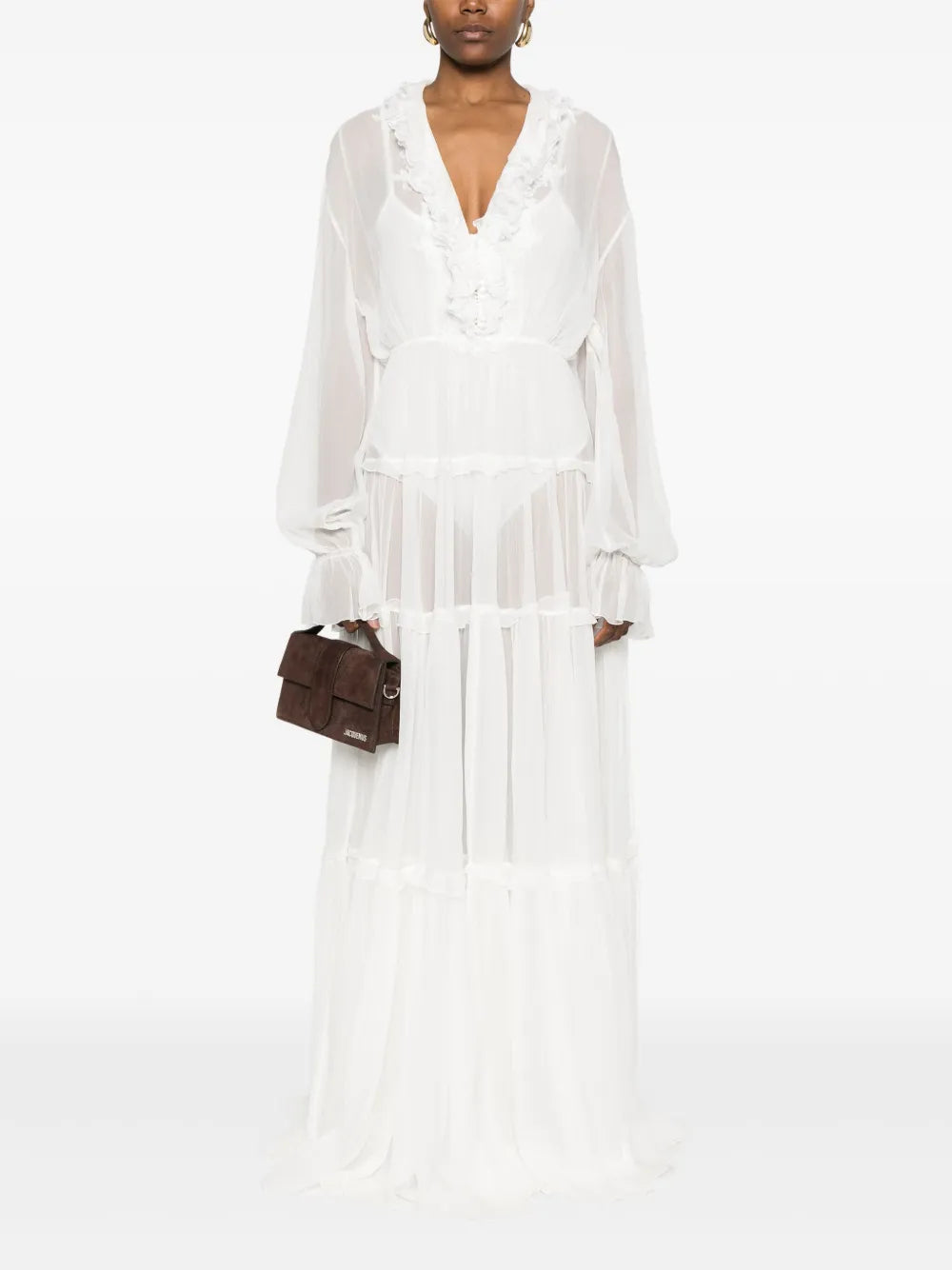 Ruffle-Detailed Maxi Dress