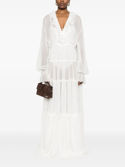 Ruffle-Detailed Maxi Dress