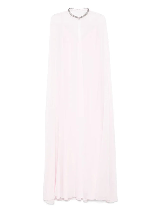 Cape-Detail Gown