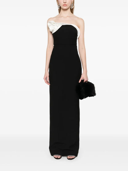 Flower Drape Maxi Dress