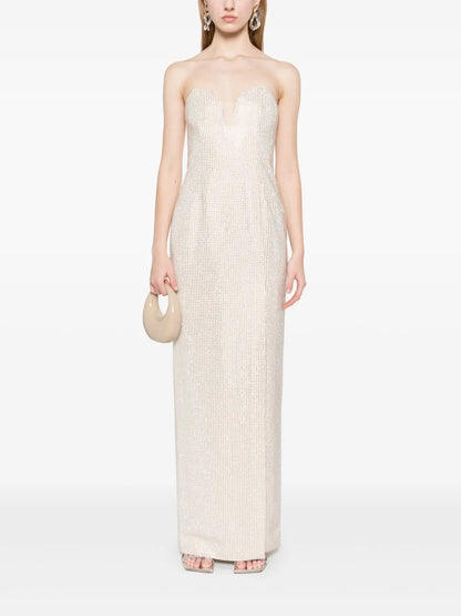 Diamante-Embellished Maxi Dress