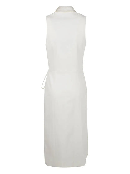 Wrap-Detail Sleeveless Dress