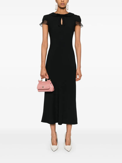 Bow-Detailed Midi Dress